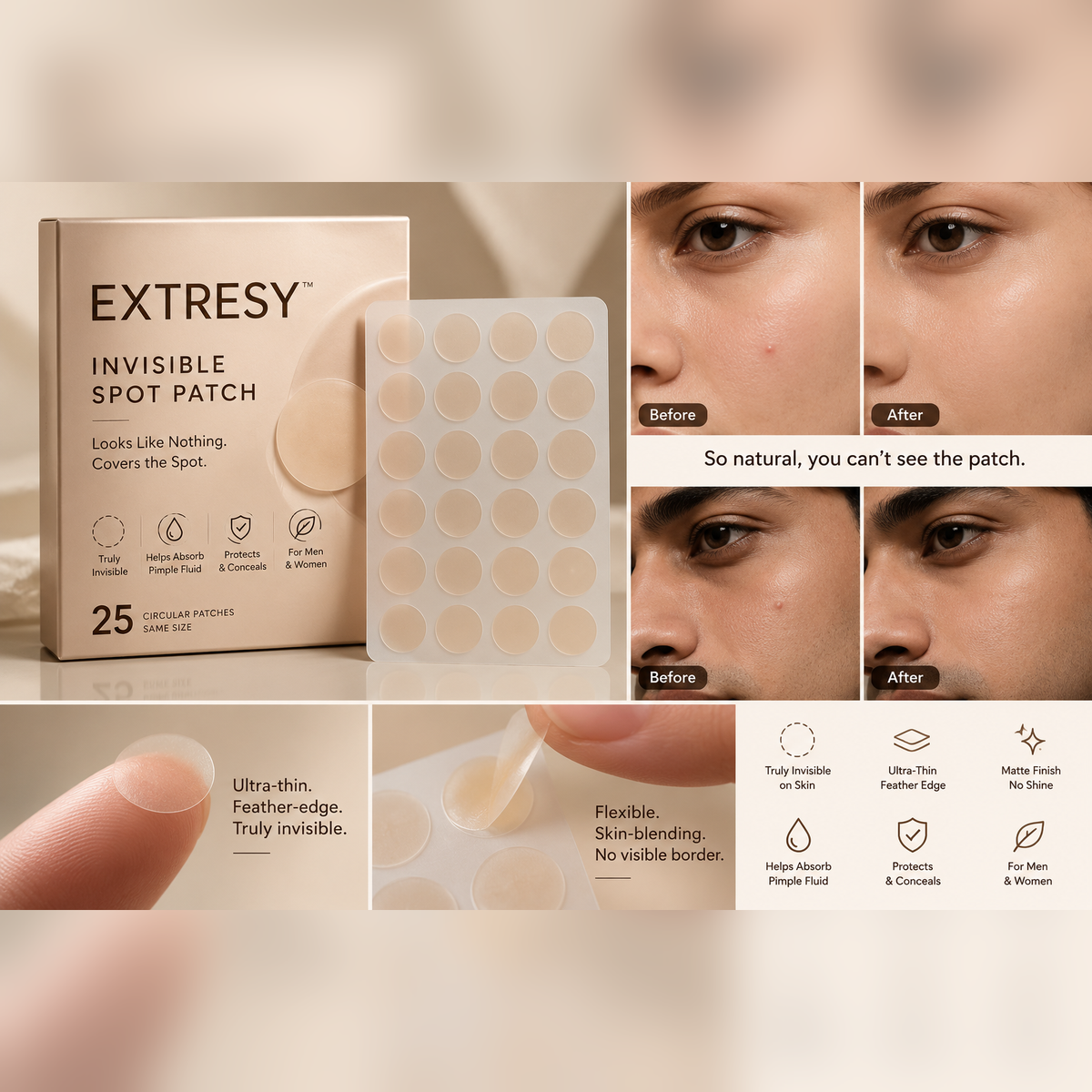 Invisible Acne Pimple Patches (Buy 1 Get 1 One Free)