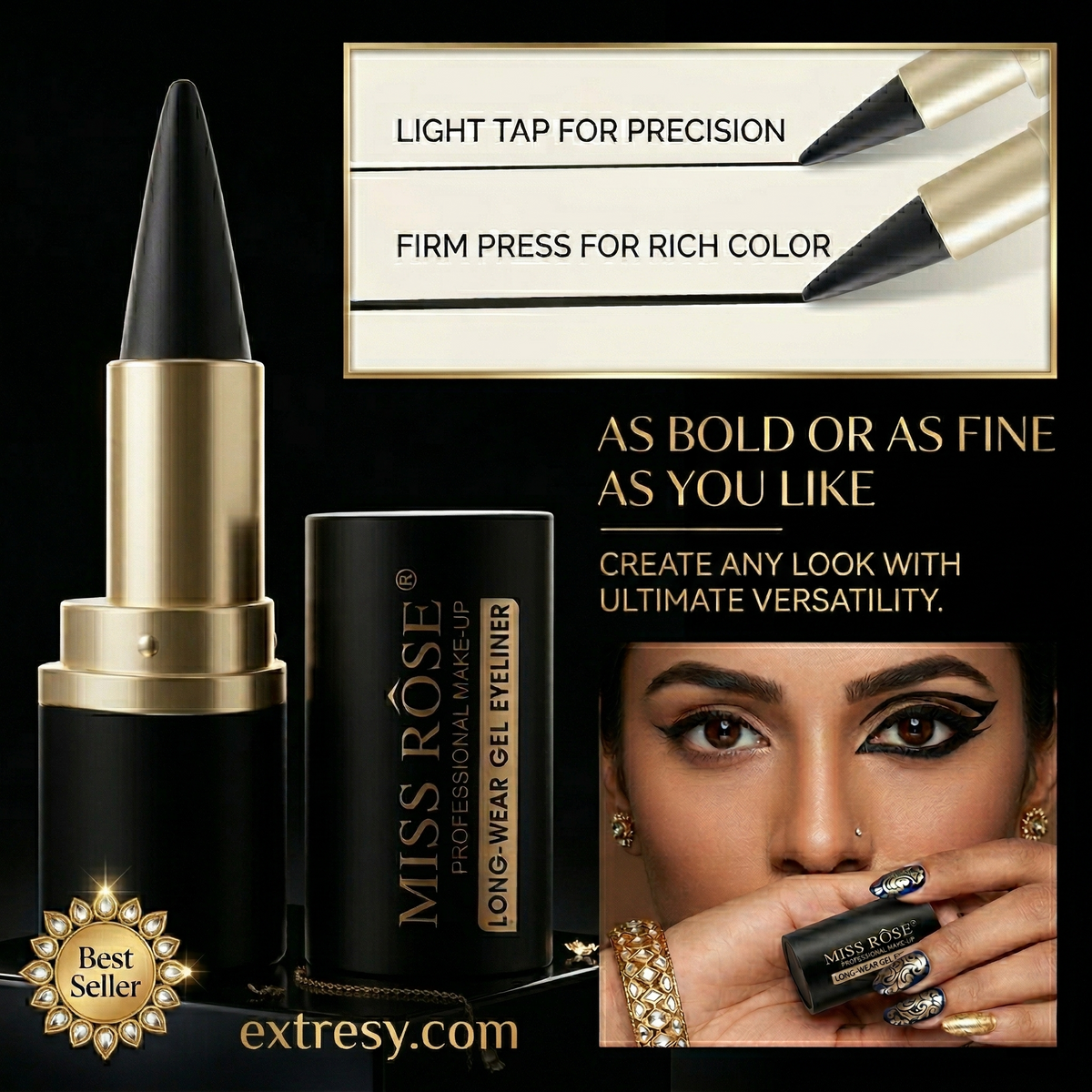 Waterproof Gel Eyeliner          (Pack of 2)