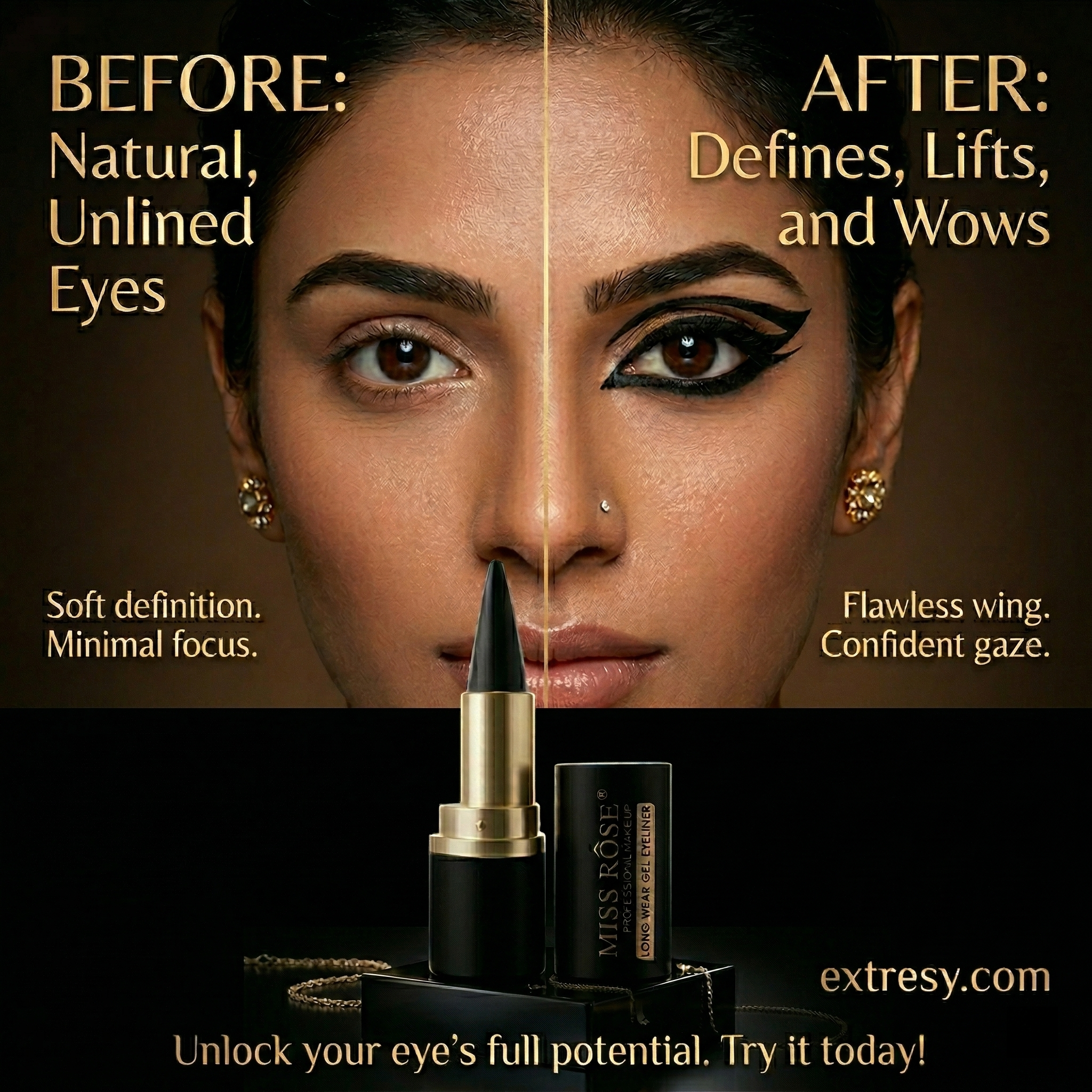 Waterproof Gel Eyeliner          (Pack of 2)