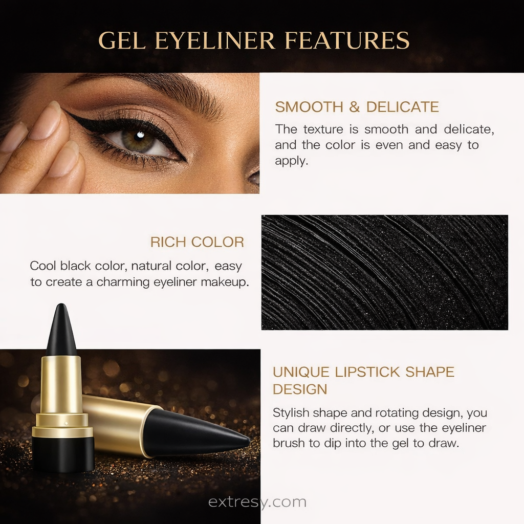 Waterproof Gel Eyeliner          (Pack of 2)